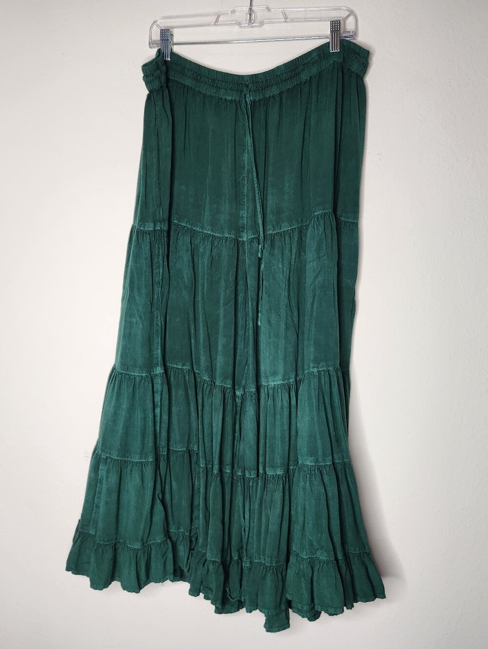 Holy Clothing Womens 2X Green Harem Pants Wide Tiered